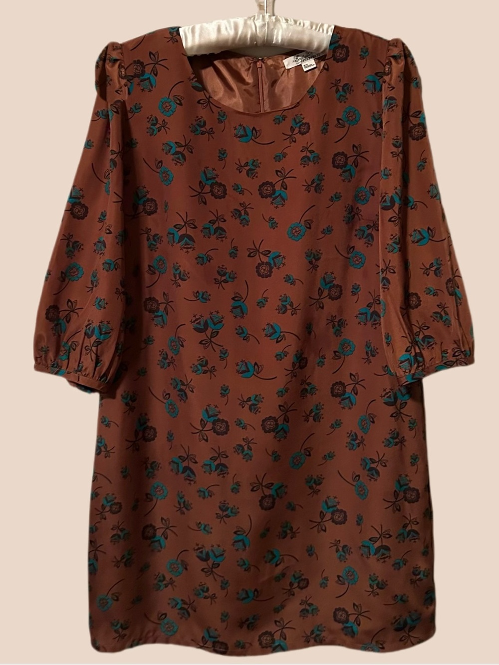 Forever 21 Floral Shift Dress with Puff Sleeves
